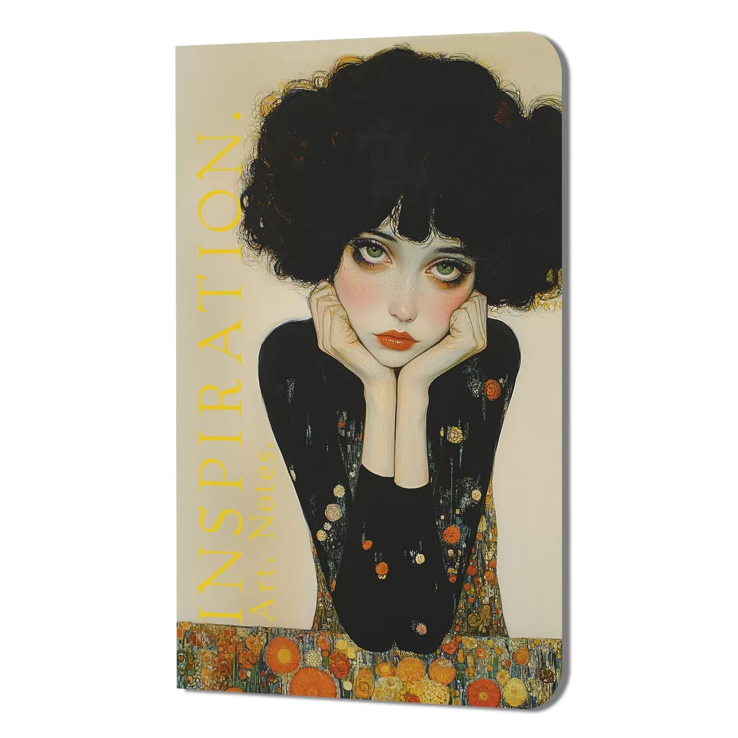 Блокнот Inspiration. Art. Notes. Климт (кудрявая брюнетка в черном платье)