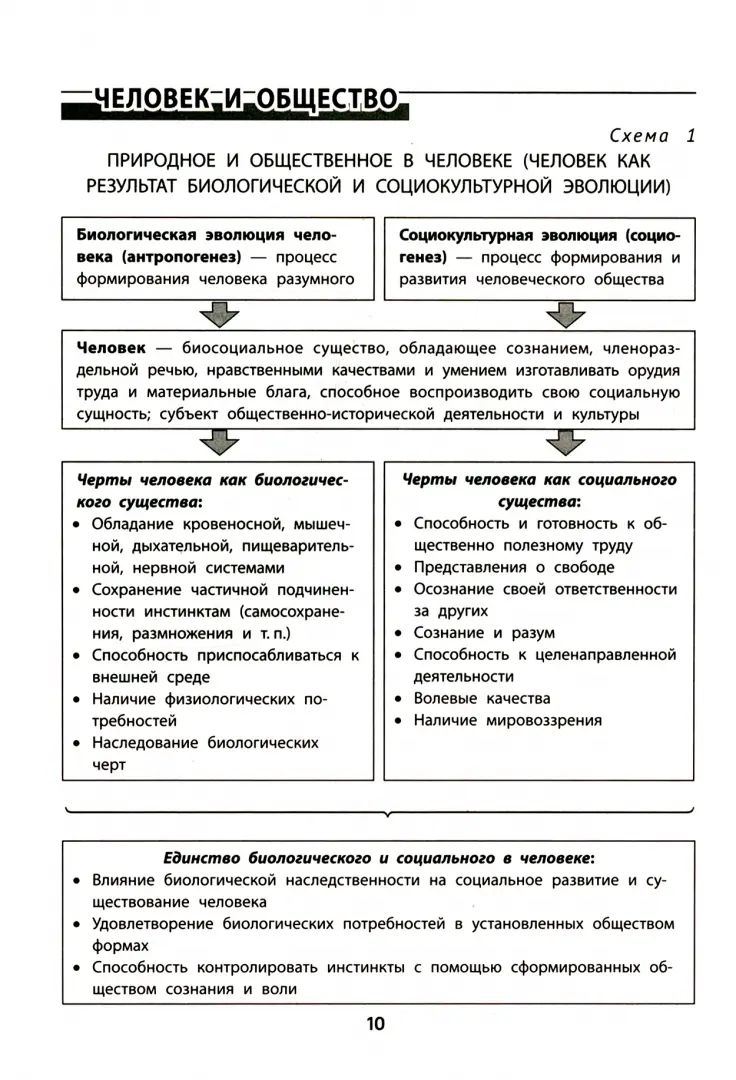 Все темы по обществознанию в схемах и таблицах