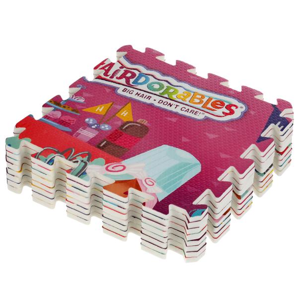 Tapis de bain Hairdorable 8 segments, taille 31,5*31,5 cm, poids 12 pouces