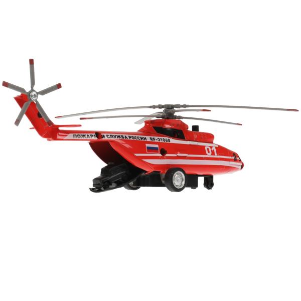 COPTER-20SLFIR-RDWH Modèle en métal noir ВЕРТОЛЕТ ПОЖАРНЫЙ 20 см, люк, подвиж дет, кор. Parc technologique