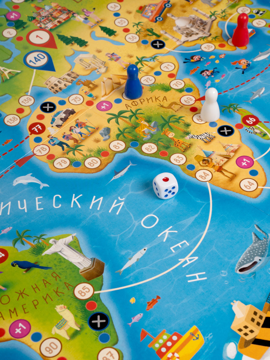 Игра-ходилка настольная "Экспедиция по миру" (европодвес)