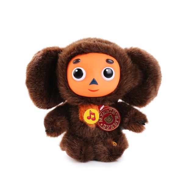 МЯГКАЯ ИГРУШКА "МУЛЬТИ-ПУЛЬТИ" ЧЕБУРАШКА С ПЛАСТ. МОРДОЧКОЙ, ОЗВУЧ. РУСС.ЧИП В КОР. 17СМ в кор.12шт