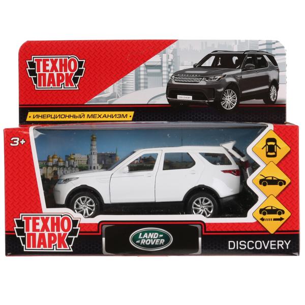 Машина металл LAND ROVER DISCOVERY 12см, открыв. двери, инерц, белый, в кор. Технопарк в кор.2*36шт