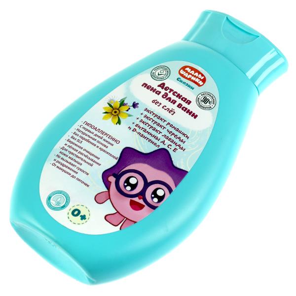 Детская пена для ванны МАЛЫШАРИКИ экстр ромашки череды и лаванды 250 мл Заботливая мама в кор.6шт