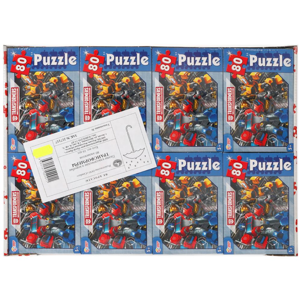 Трансформеры. Пазлы классические в коробке. Пазл 80 деталей. Умные игры в уп.16шт в кор.8уп