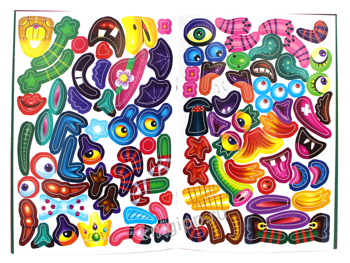 НАКЛЕЙКИ "СОБЕРИ СВОЕГО МОНСТРА" ВЕСЁЛЫЕ МОНСТРЫ