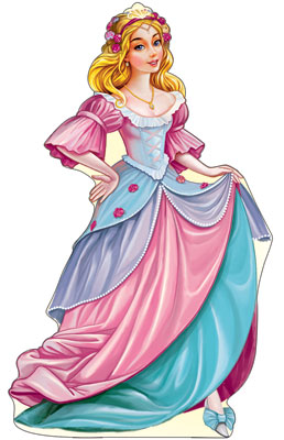 Ф-6656 Plaque de commande A3. Princesse. Золушка (с блестками и уф-laком) - группа Персонажи сказок