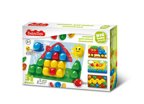 Мозаика для самых маленьких Baby Toys "Домик" d 40/5 цв (31 эл) nev кор