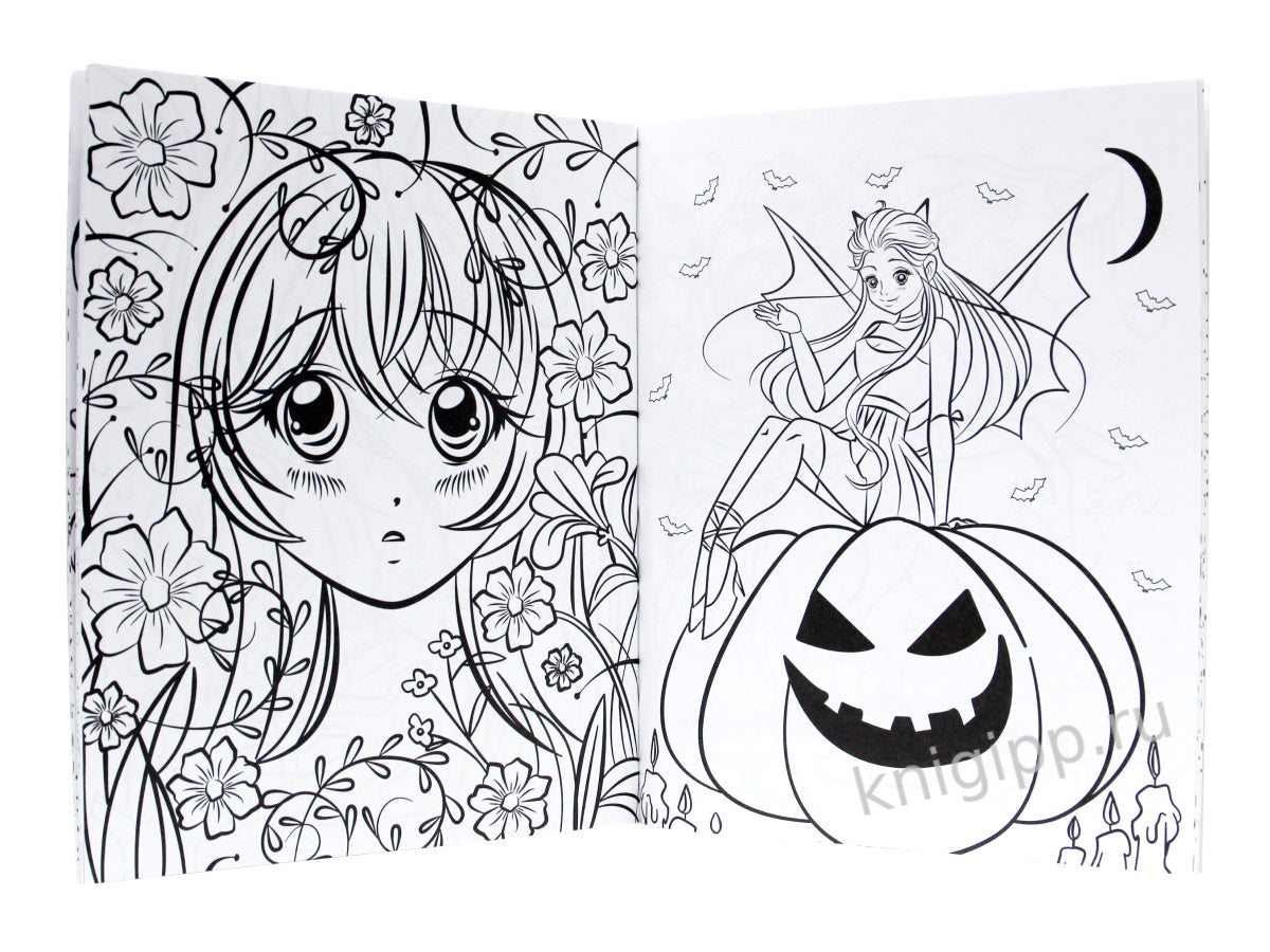 РАСКРАСКА АНИМЕ. МОЭ-ПЕРСОНАЖИ