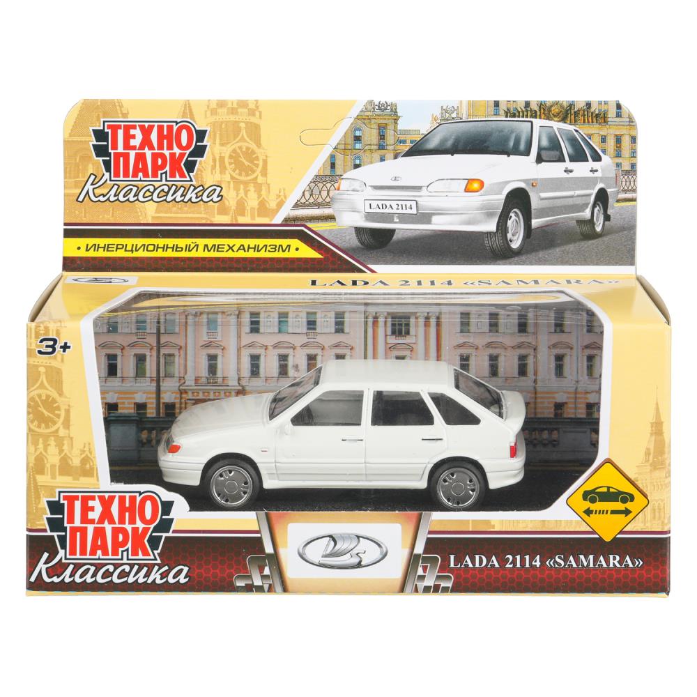 Машина металл LADA lada 2114 длина 10,5 см, инерц, белый, кор. Технопарк в кор.2*36шт