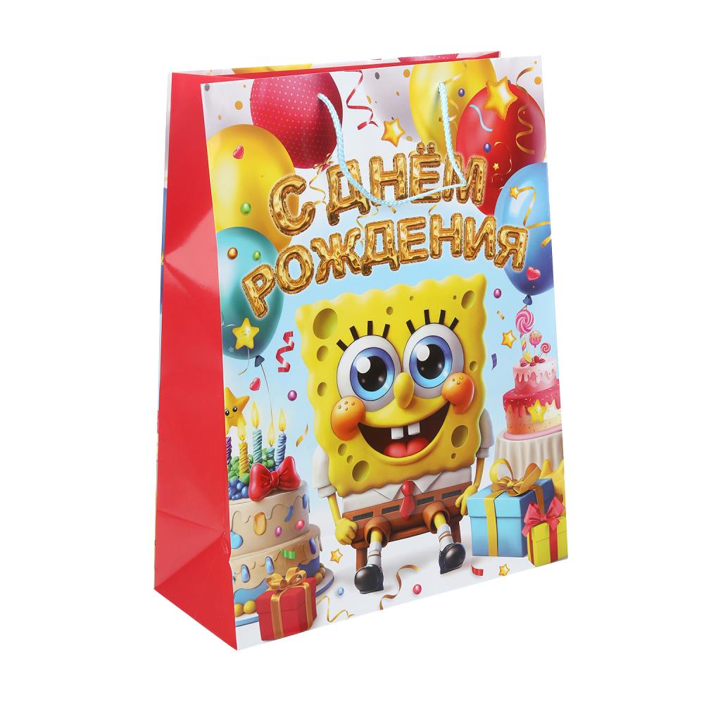 Пакет подарочный глянцевый xl, желтая губка, 140 гр/м2 ЧУДО ПРАЗДНИК в кор.5*12шт