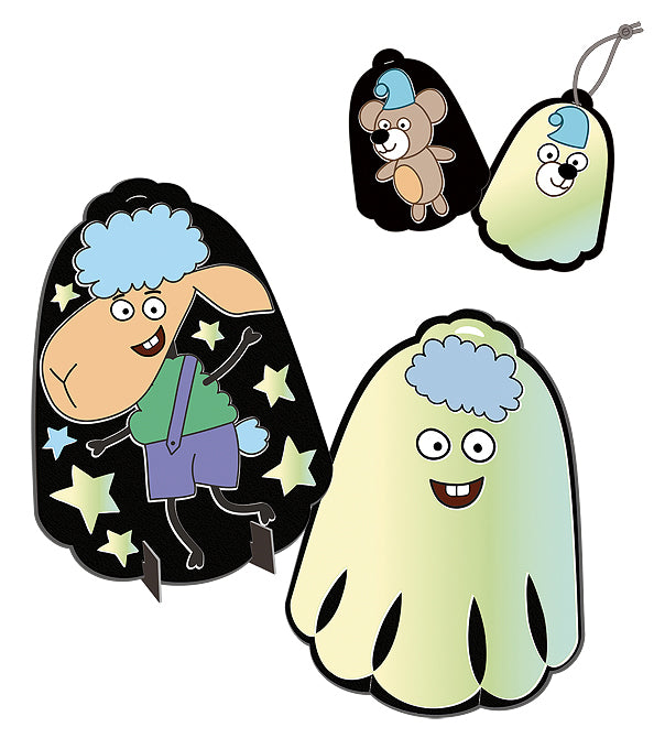 Отель у овечек. Аппликация светящимися наклейками фигурка+брелок "Самое лучшее привидение"