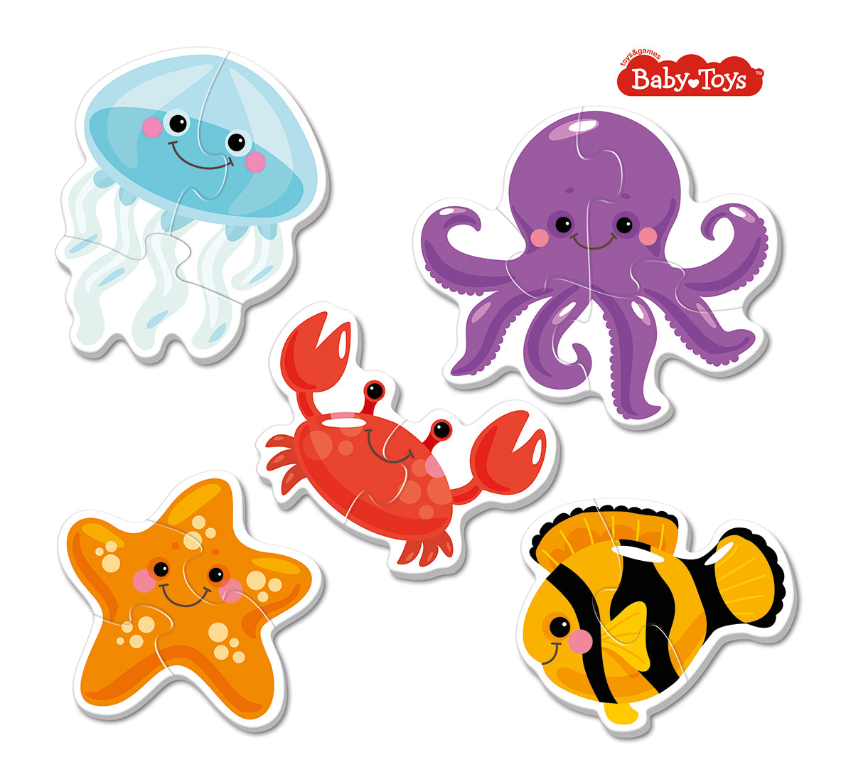 Jouets pour bébé "Обитатели моря" (5 cartes, 14 jours)