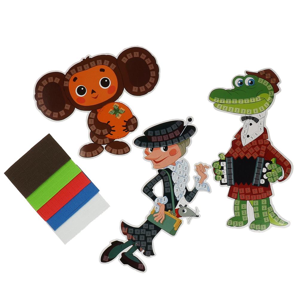 Аппликация мягкой мозаики из Евы Чебурашка МУЛЬТИ АРТ в кор.100шт