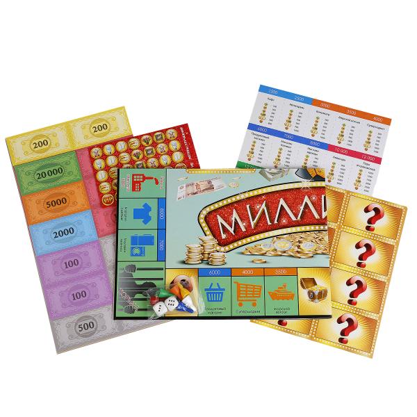 НАСТОЛЬНАЯ БИЗНЕС ИГРА "УМНЫЕ ИГРЫ" МИЛЛИОНЕР В РУССКИ. КОР. в кор.20шт