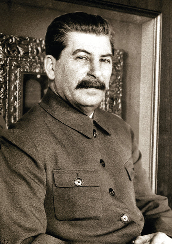Постер. Сталин И.В. Портрет в рабочем кителе. Формат А4.