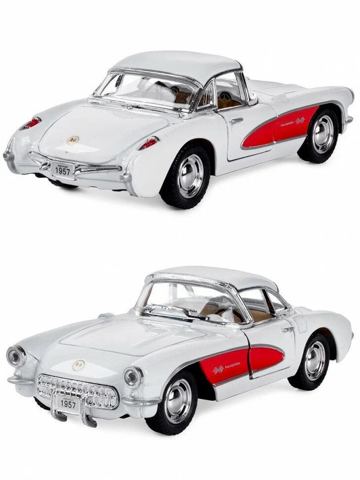 Kinsmart. Модель арт.KT5316W/1 "Chevrolet Corvette 1957" 1:36 (белая) инерц.