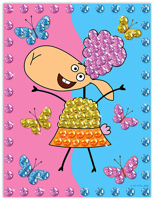 Отель у овечек. Мозаика из пайеток картина "Овечка Белла с бабочками"