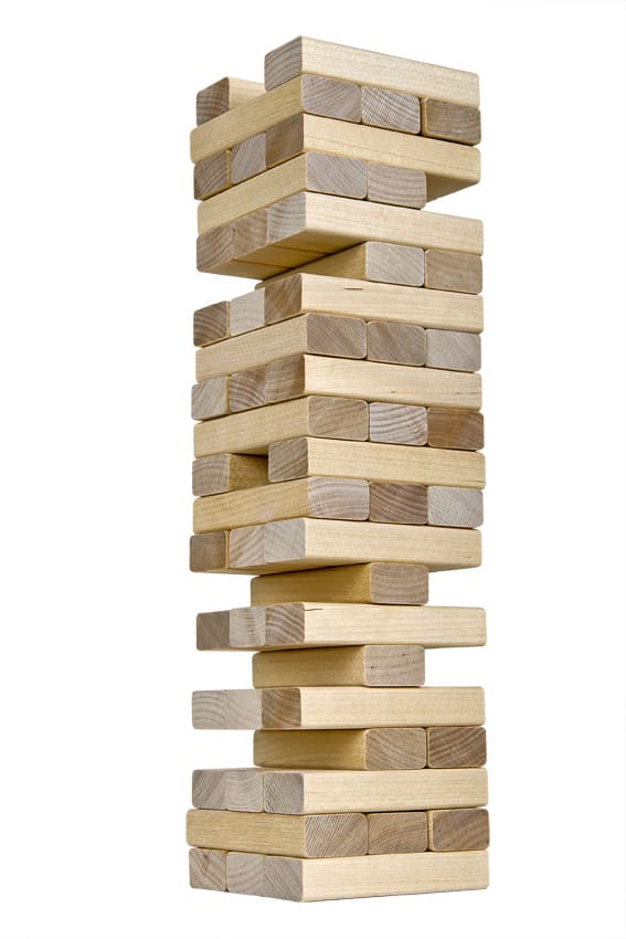 ИГРА ДЛЯ ДЕТЕЙ И ВЗРОСЛЫХ "БАКЛУШИ" (ПАДАЮЩАЯ БАШНЯ) в кор.15шт