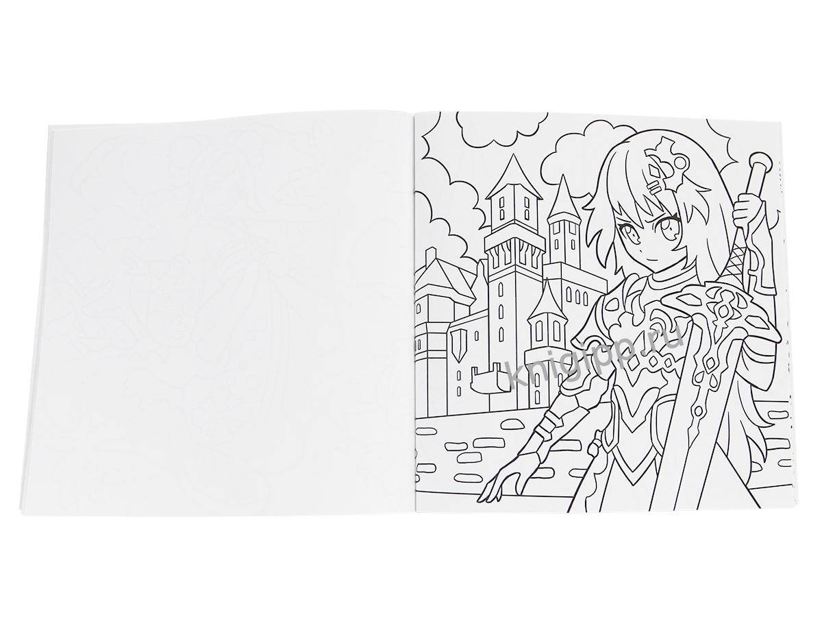 АНИМЕ РАСКРАСКА ДЛЯ МАРКЕРОВ. Герои в стиле Genshin Impact