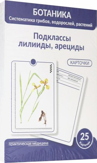 Ботаника. Систематика грибов, водорослей, растений. Подклассы лилииды, арециды: Учебное пособие. (КАРТОЧКИ 25 шт.)