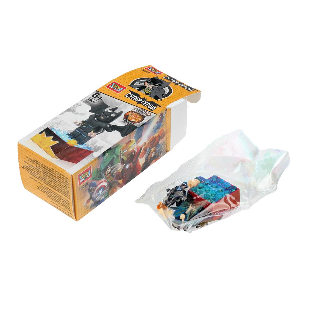 Конструктор фигурка супергерой, (светящийся кубик) Город мастеров в кор.120шт