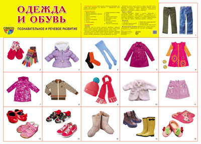 Демонстрационнный плакат "Одежда и обувь"