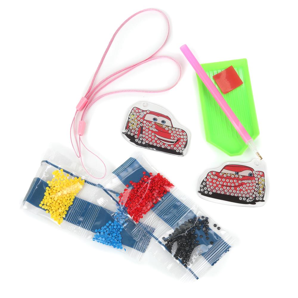 Брелоки алмазной мозаикой тачки MultiArt в кор.50шт