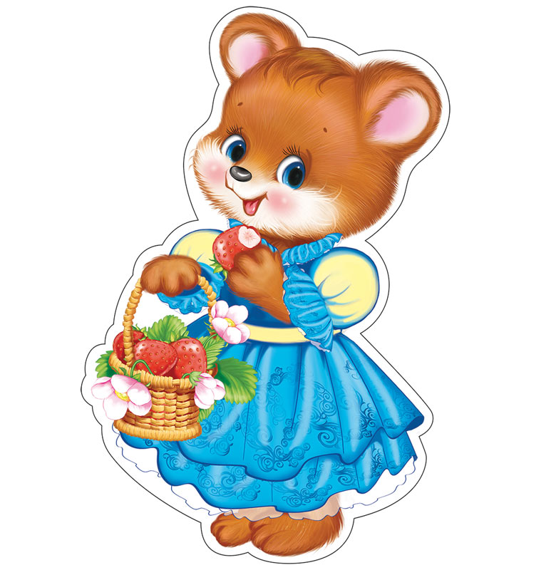 ФМ1-14166 Плакат вырубной А4. Зайчонок с корзинкой (УФ-лак)