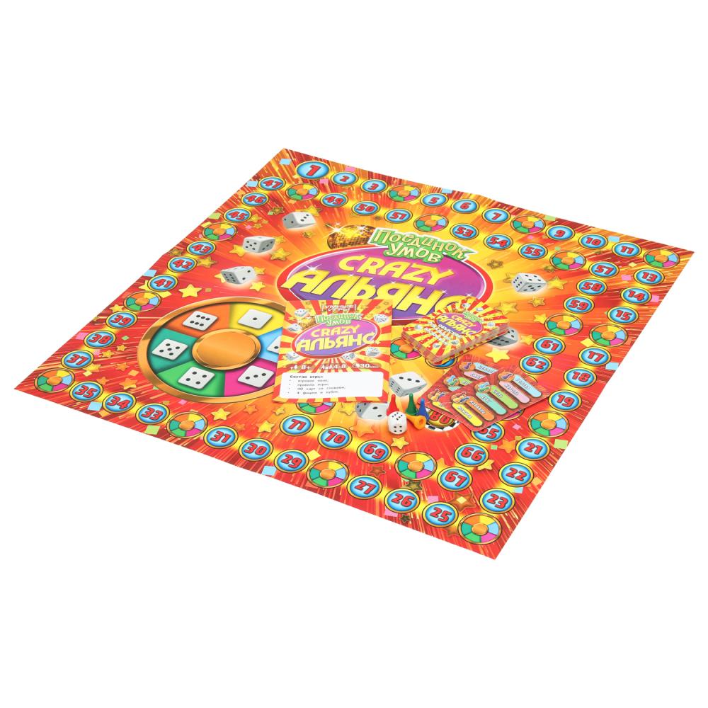 Crazy Альянс. Поединок умов. Настольная игра-квадрат.40 карточек. 250х250х55мм. Умные игры в кор10шт