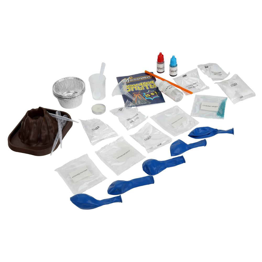 Набор опыта химии, 15-в-1 IQ Эксперимент в кор.8шт