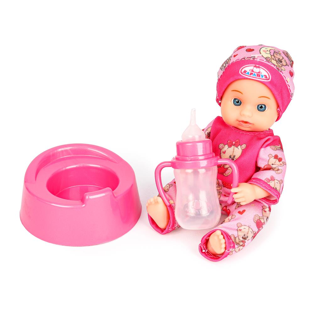 Пупс неозвуч 15см, пьет, пишет, 2акс КАРАПУЗ в кор.84шт