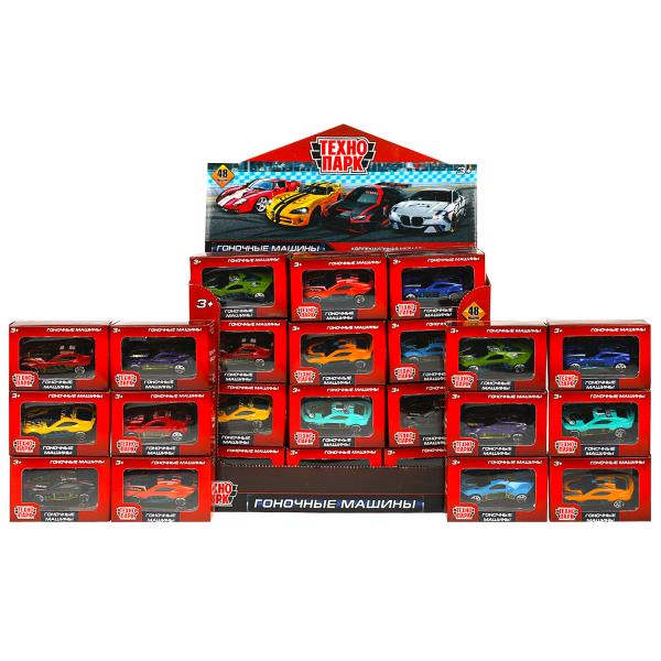 Machine en métal ГОНОЧНЫЕ, 7 cm, dans un assortiment, cor., affichage du parc technologique jusqu'à 48 pouces dans le cor.12up