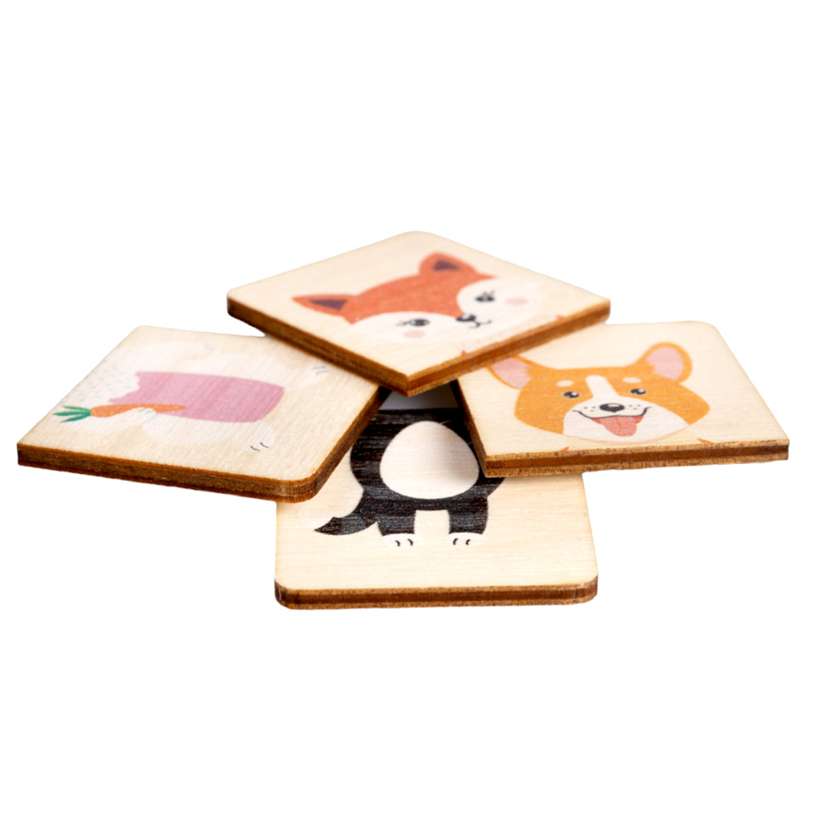 Пазлы из дерева "Половинки" Животные