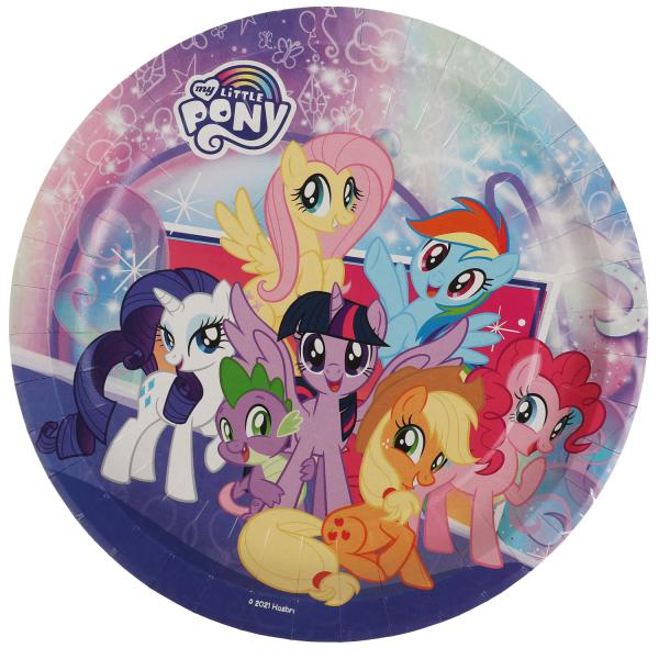 Тарелки бумажные МОЙ МАЛЕНЬКИЙ ПОНИ 6 шт, 23 см, Товары для праздника в кор.72наб