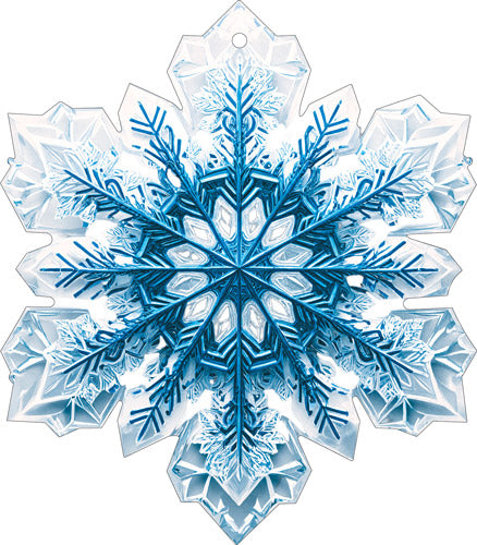 М-17493 Вырубная фигурка. Снежинка (двухсторонняя, ВД-лак)