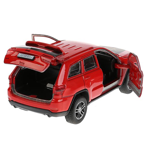 Машина металл свет-звук JEEP GRAND CHEROKEE 12 см, двер, баг, ин, крас, кор. Технопарк в кор.2*36шт