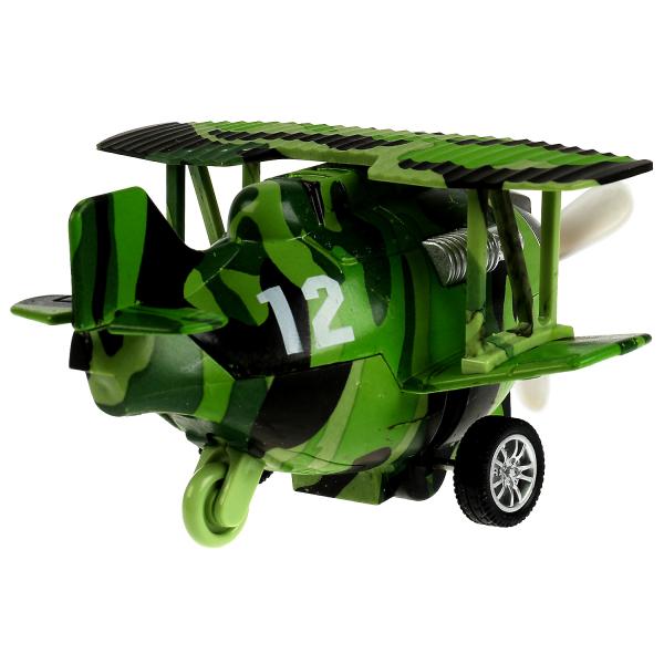 1804C128-R337974 Модель металл свет-звук САМОЛЕТ 11,5 см, подвиж. дет., инерц., кор. Технопарк в кор