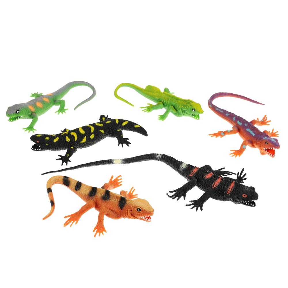 Игрушка пластизоль тянучка игрушка пластизоль тянучка играем вместе ящерица 18 см 6ассс., 48шт/диспле