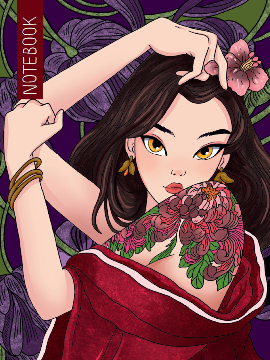 MyArt. БЛОКНОТ в линию Body Art. Цветы