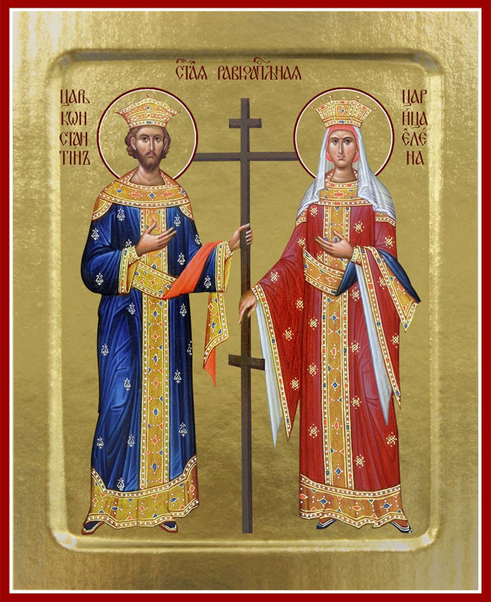 Икона Константина и Елены, равноапостольных (на дереве): 125 х 160