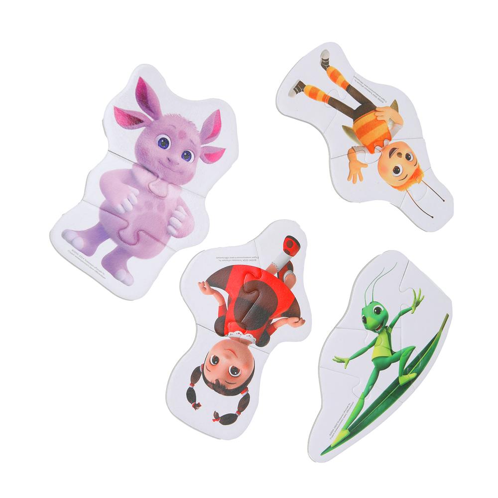 Luntik. Des maxi-pazles de 4 pièces dans un paquet. 130х230х10 mm. Умные игры. en cor.50шт