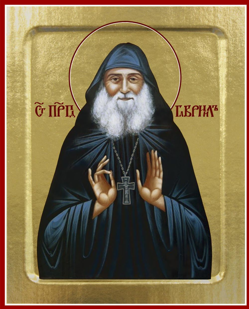 Икона Гавриила Ургебадзе, преподобного (на дереве): 125 х 160