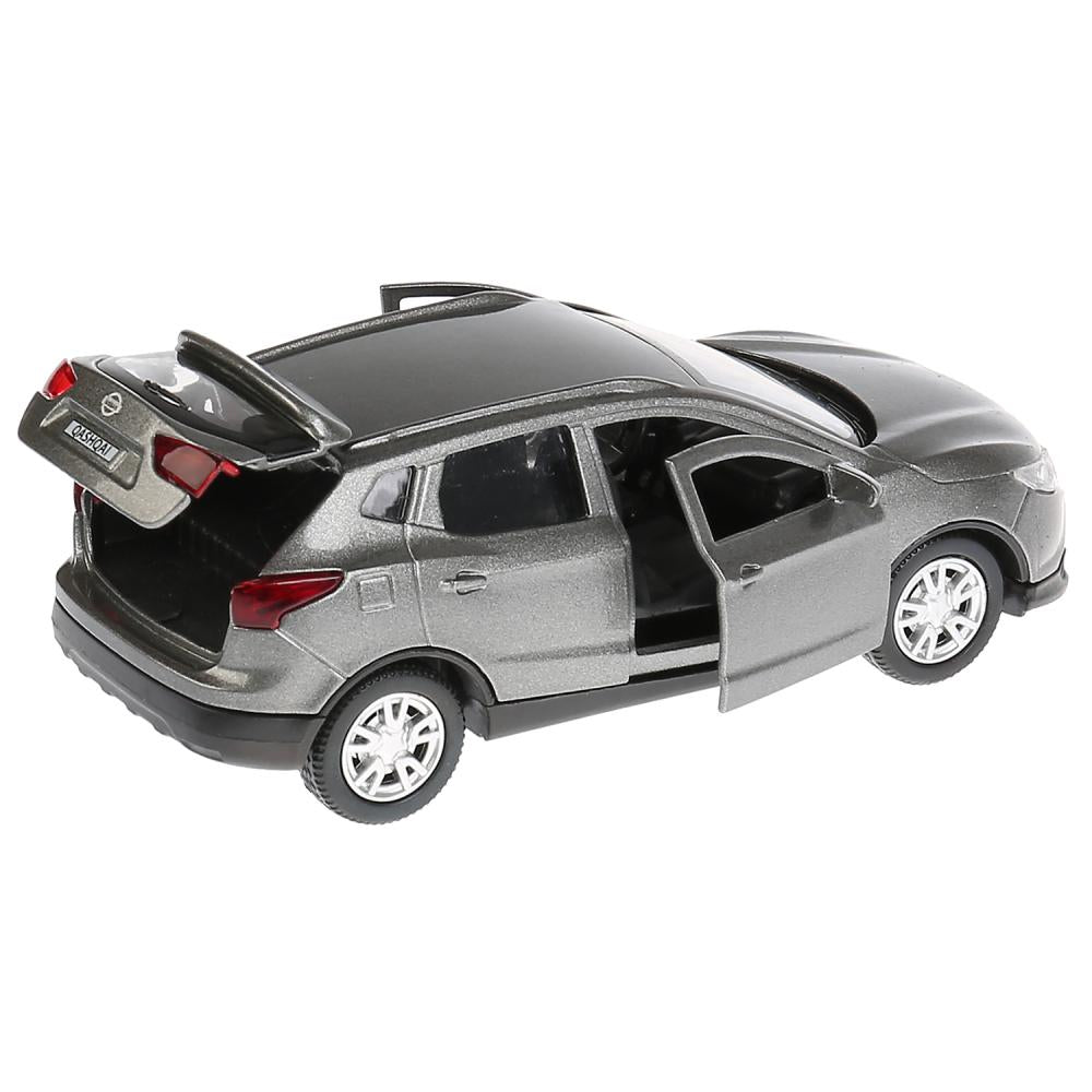 ТМ Технопарк. Машина металл "NISSAN QASHQAI" 12см, откр дв, багаж, инерц, СЕРЫЙ. в кор. в кор.2*36шт