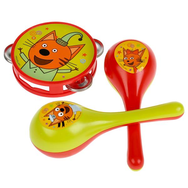 Играем вместе. Billets et maracas "Три Кота" dans le blister du cor.48шт art.1811M188-R