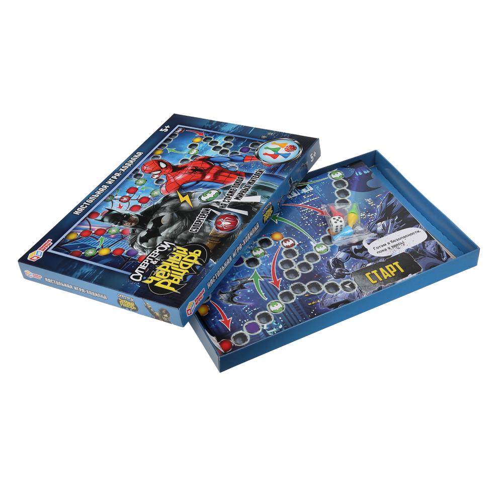 Les super-héros et les chiens noirs. Настольная игра-ходилка. 217х330х27 mm. Умные игры в кор.20шт