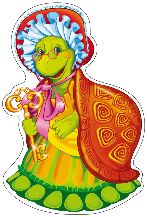 ФМ-13126 Плакат вырубной А4. Черепаха Тортила (с блестками в лаке)