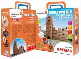 КОНСТРУКТОР "КРЕМЛЬ" ИЗ НАСТОЯЩИХ КИРПИЧИКОВ (130 ДЕТАЛЕЙ) в кор.5шт