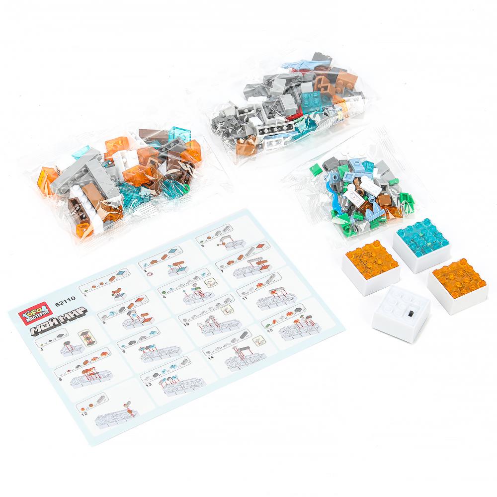 62110-ZH Конструктор мой мир (светящийся кубик), 174 дет. Город мастеров в кор.96шт