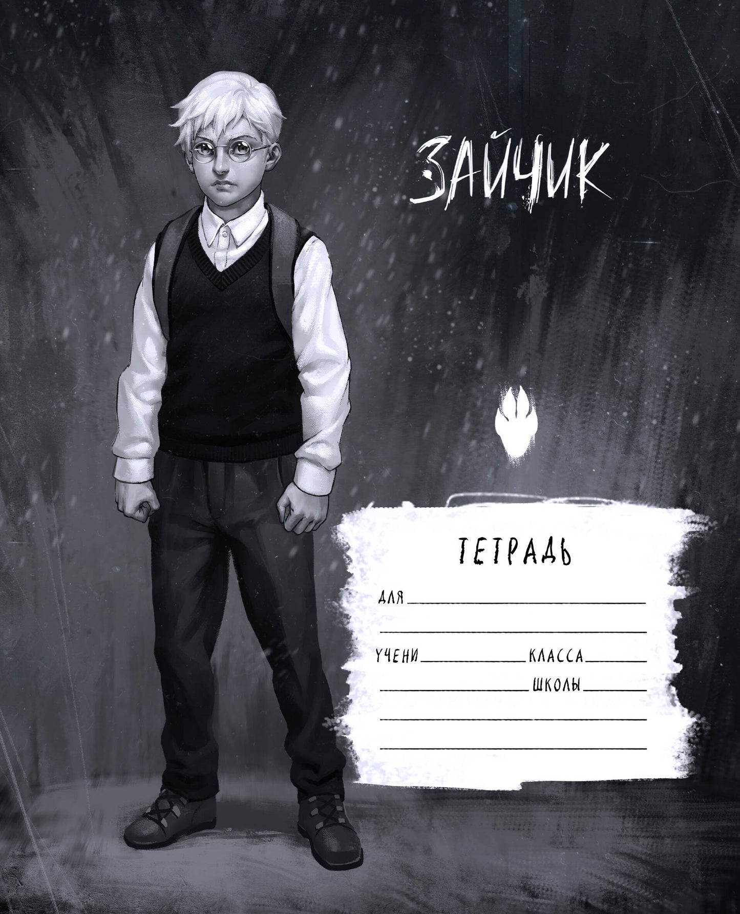 Маленький кролик. Зайчик. Школьная тетрадь. Антон Петров (48 л., клетка, мягкий чехол)